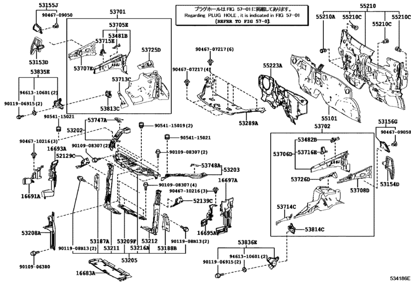 Front Fender Apron & Dash Panel