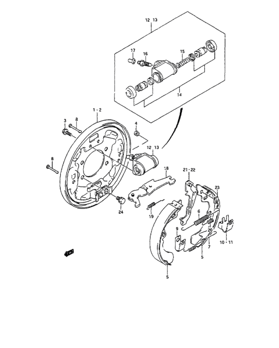 Rear brake drum