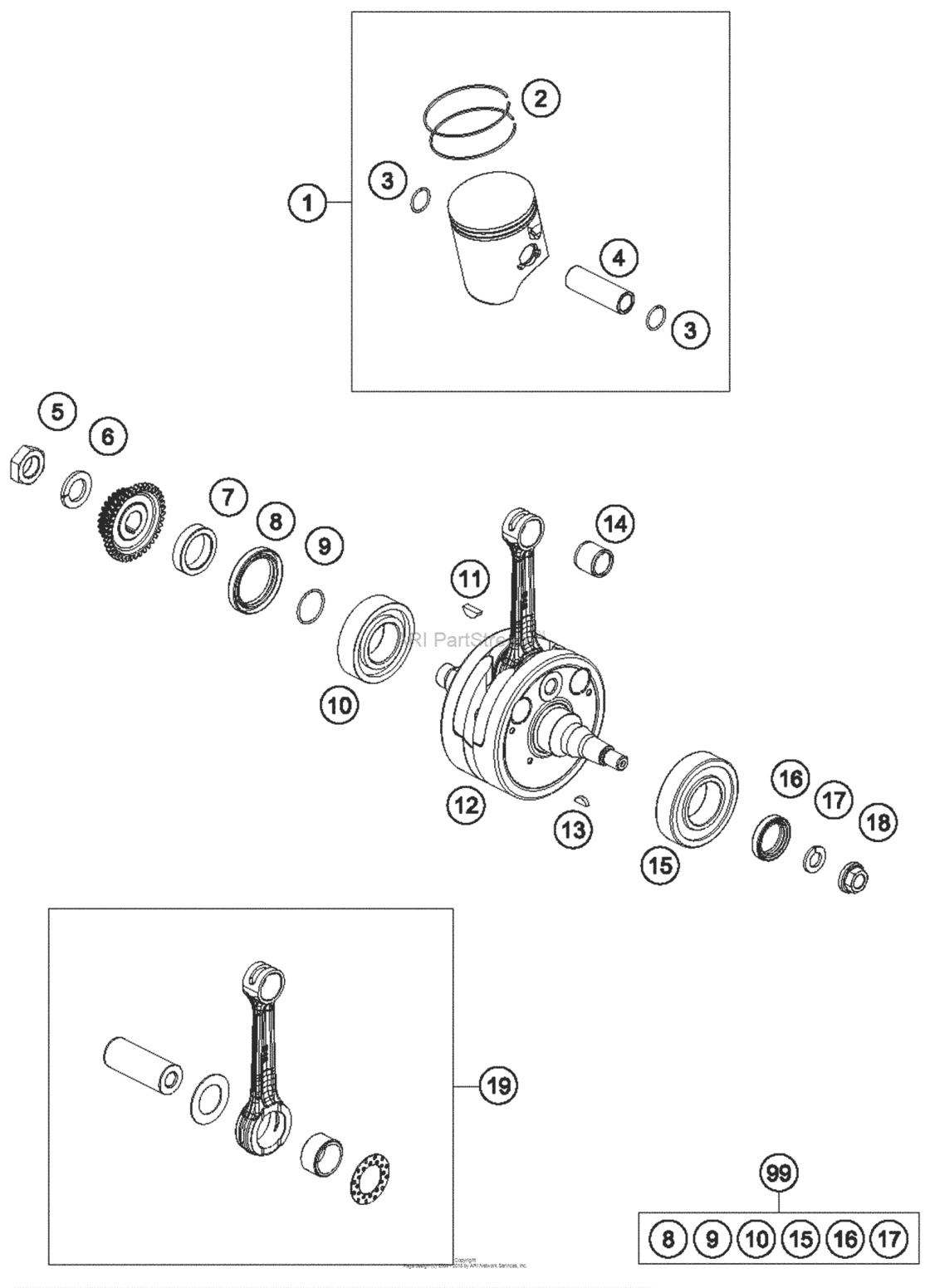 Crankshaft, Piston