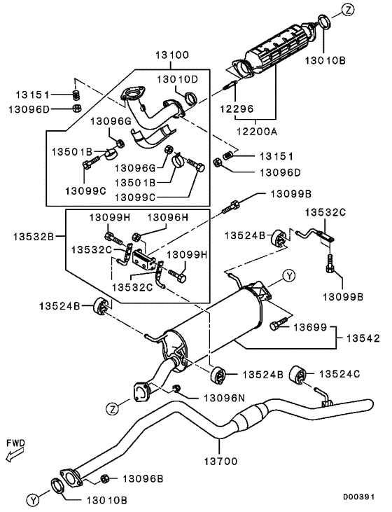 Exhaust pipe & muffler