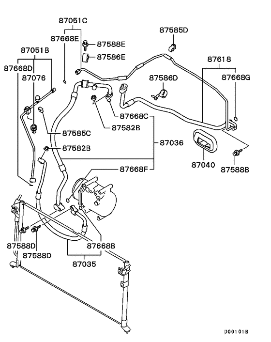A/c condenser, piping
