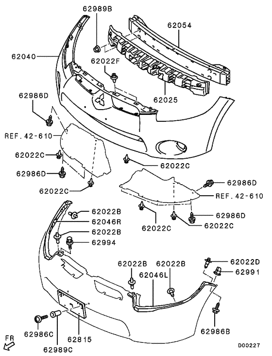 Front bumper & support