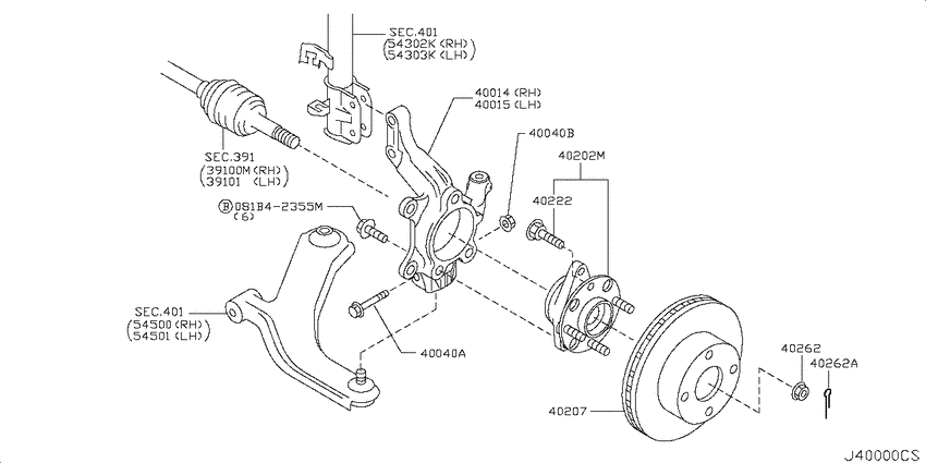 Front axle