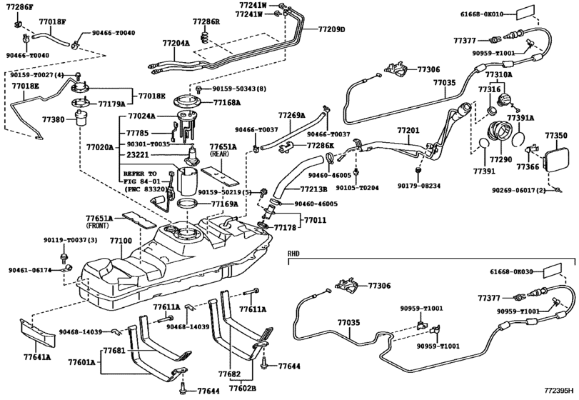 Fuel Tank & Tube for 2005 2012 Toyota INNOVA/ KIJANG/ REVO/ UNSER