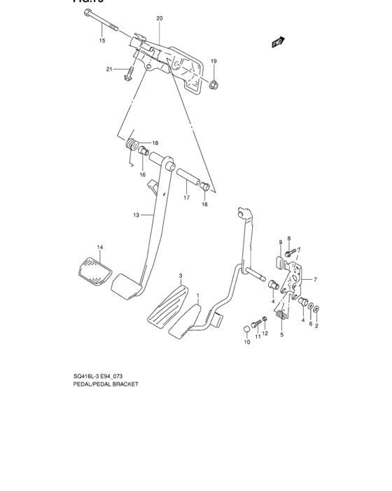 Pedal and pedal bracket