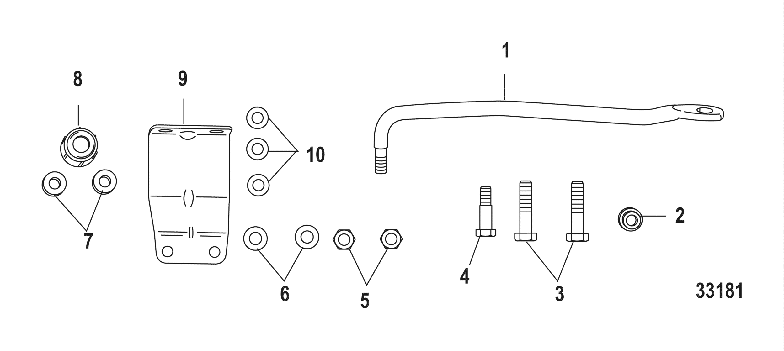 Attaching Kit-Steering Link Rod 17024A03