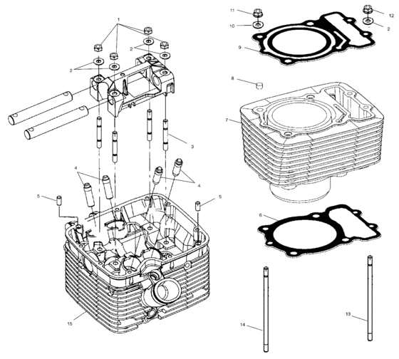 Engine, cylinder & head