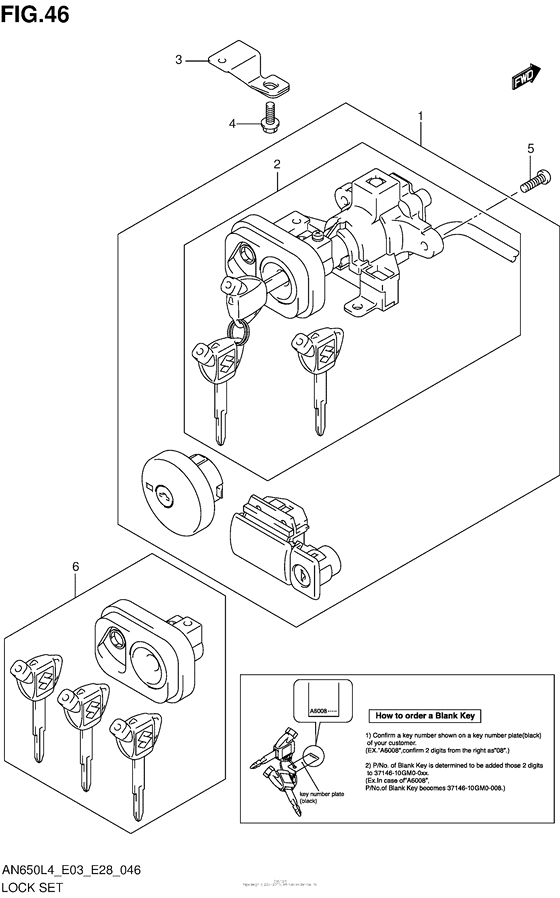 Lock Set (An650L4 E33)