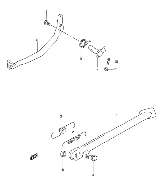 Stand - rear brake