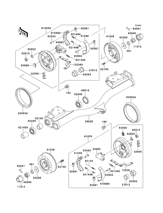 Rear hubs/brakes