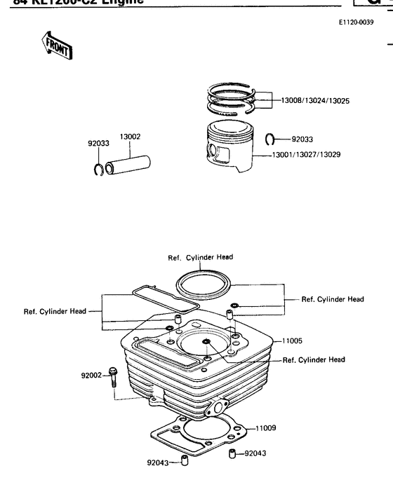 Cylinder/piston