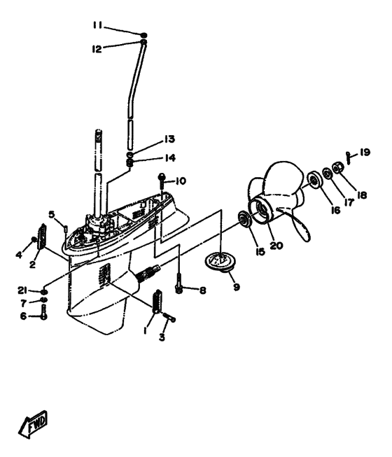 Lower casing & drive