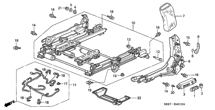 Front seat components