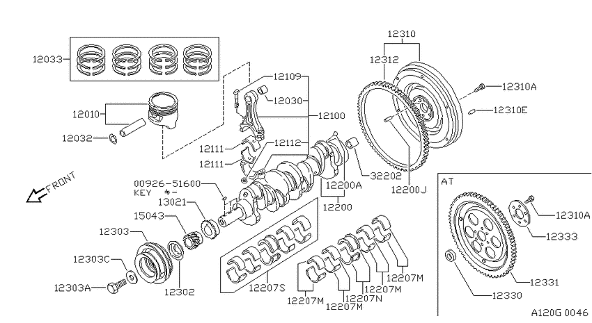 Piston,crankshaft & flywheel