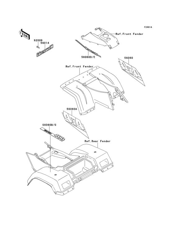 Decals(as)(klf400-b1)/(klf400-b1a)