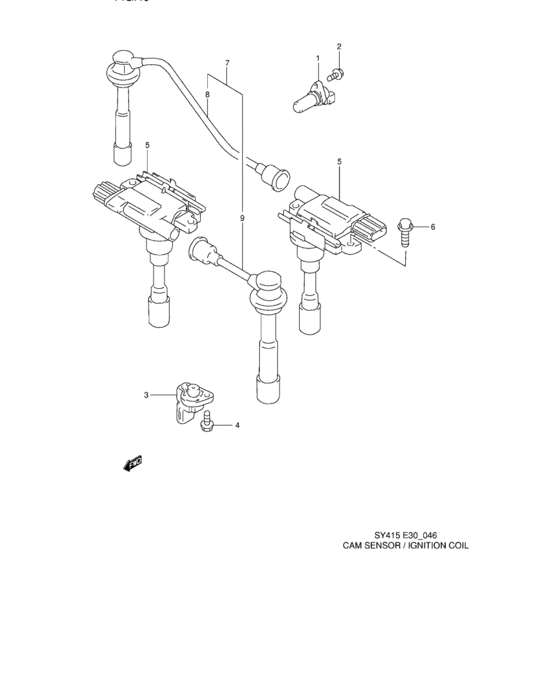 Cam sensor and ignition coil