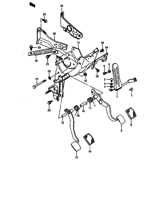 Pedal and pedal bracket
