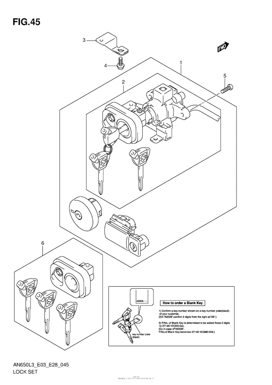 Lock Set (An650L3 E03)