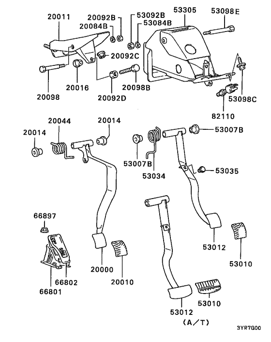 Brake & clutch pedal
