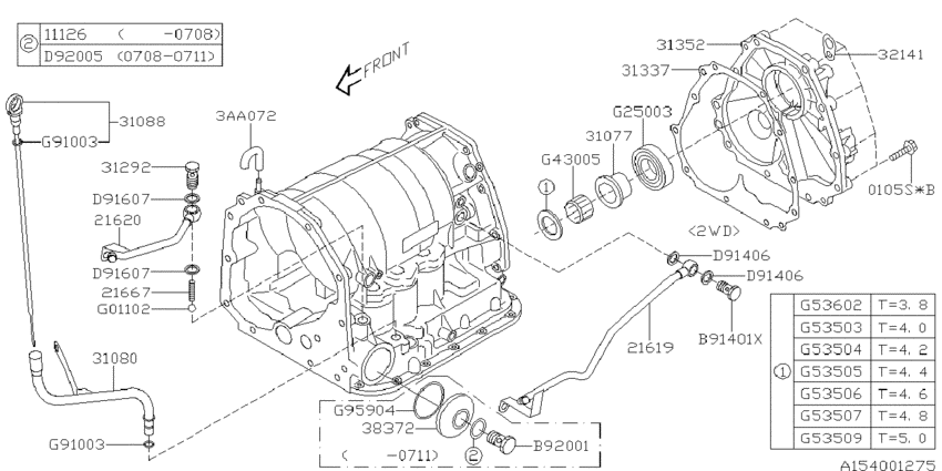 At, transmission case