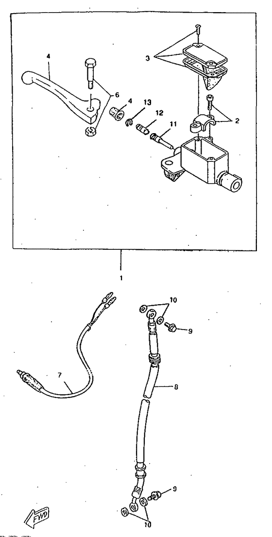 Front master cylinder