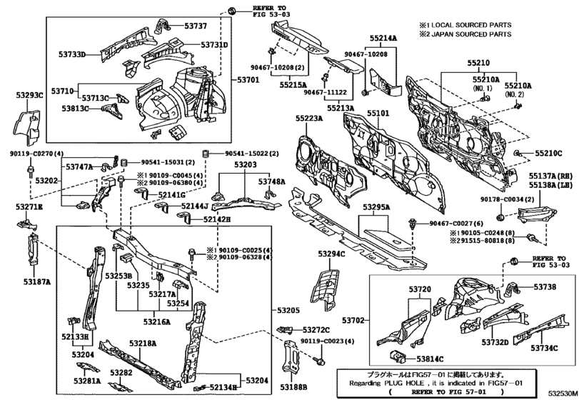 Front Fender Apron & Dash Panel