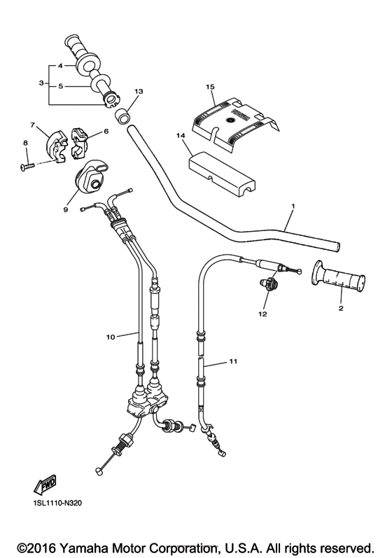 Steering handle & cable