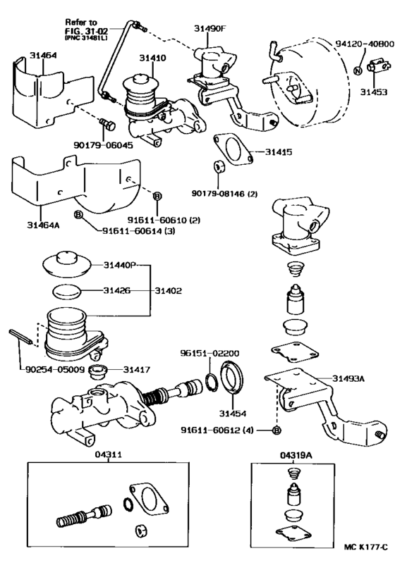 Clutch Master Cylinder for 1990 - 1995 Toyota LAND CRUISER HDJ81 ...