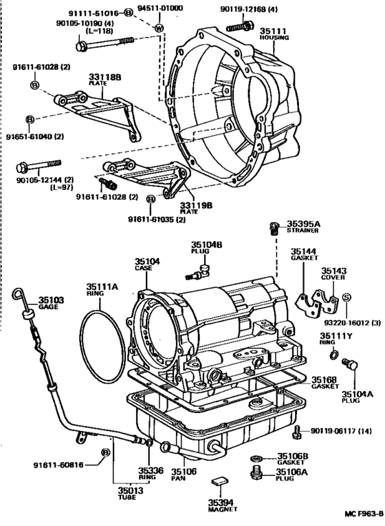 Transmission Case & Oil Pan (Atm)