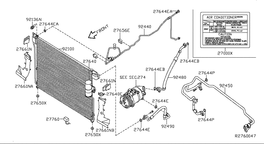Condensor, liquid tank