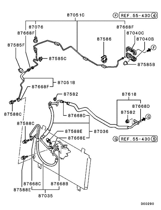 A/c condenser, piping