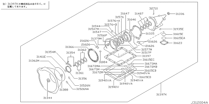 Gasket & seal kit (automatic)
