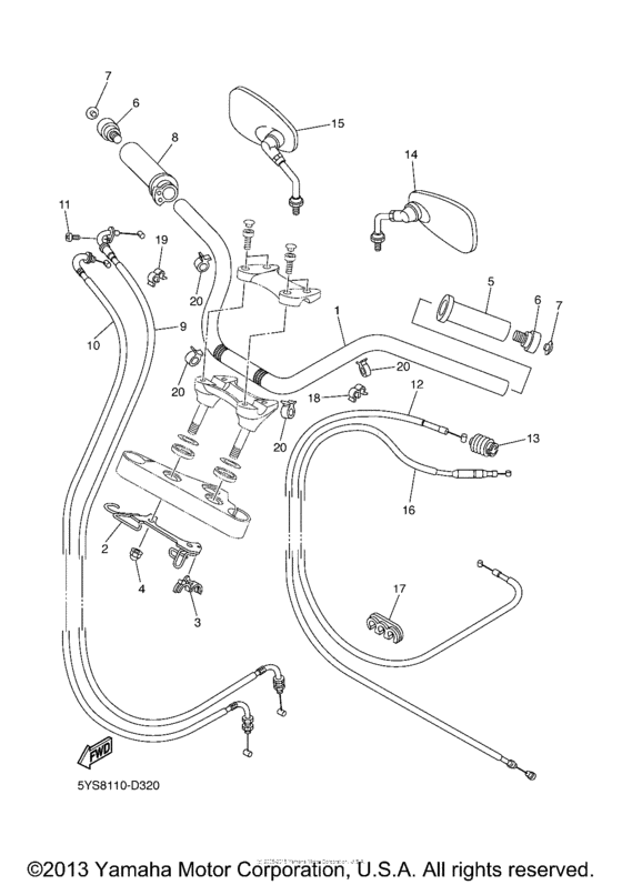 Steering handle & cable