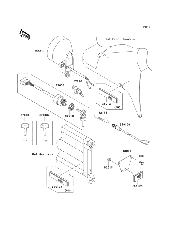 Headlight(s)/ignition switch