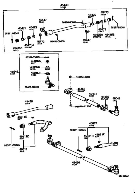 Front Steering Gear & Link