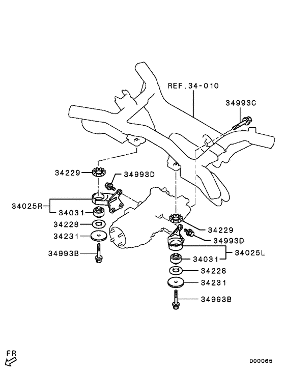 Rear axle differential