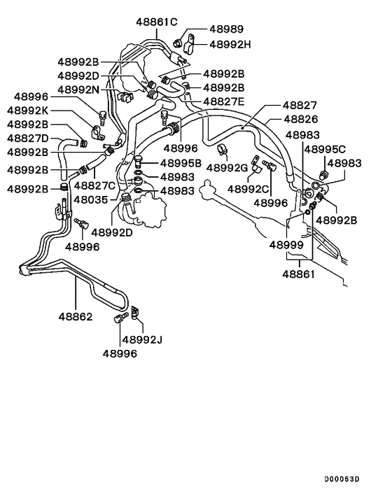 Power steering oil line