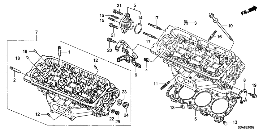 Rear cylinder head