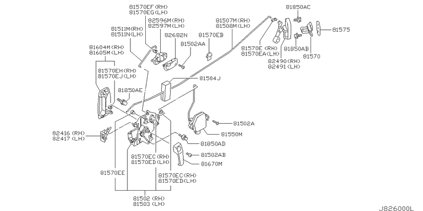 Slide door lock & handle