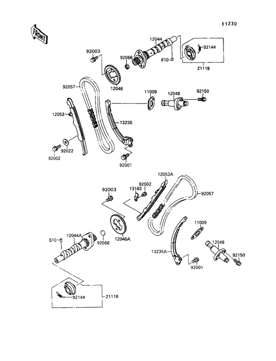 Camshaft/tensioner