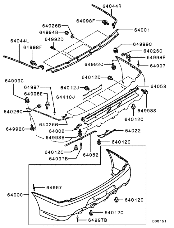 Rear bumper & support