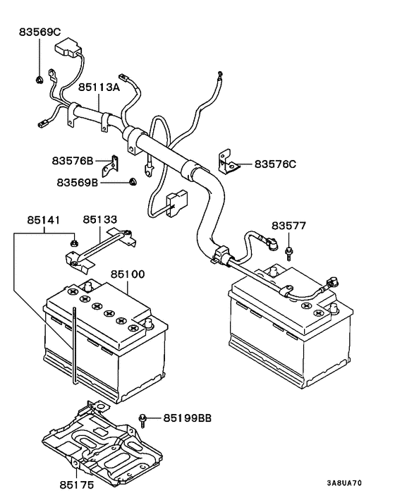Battery cable & bracket