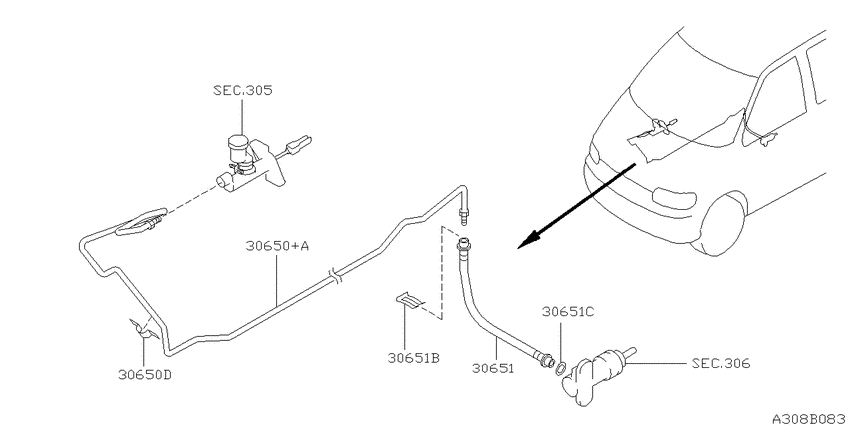 Clutch piping