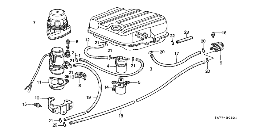 Fuel pump/fuel strainer