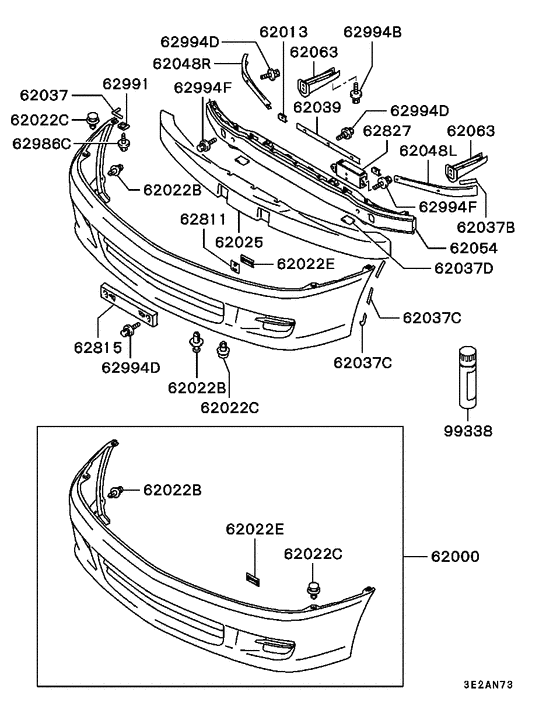 Front bumper & support