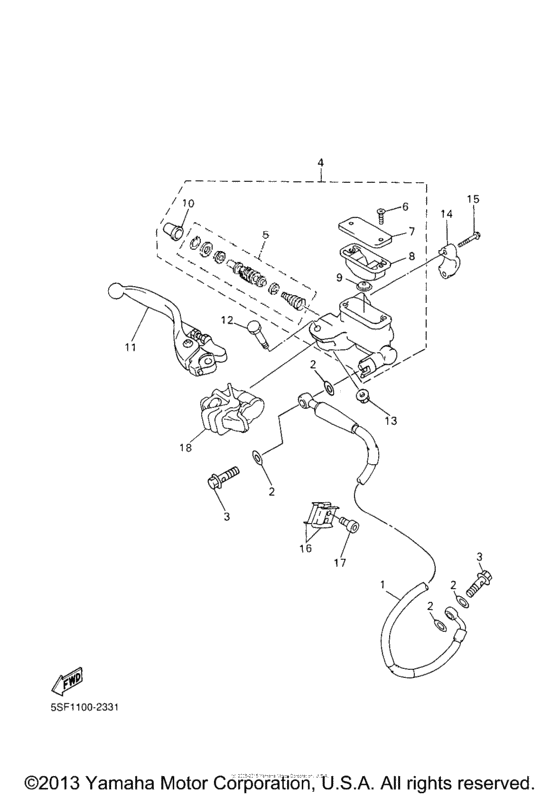 Front master cylinder