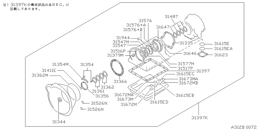 Gasket & seal kit (automatic)