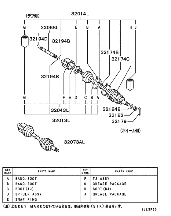 Front axle drive shaft