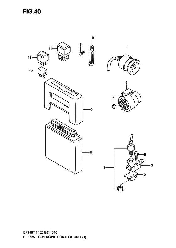 Ptt switch & engine control unit