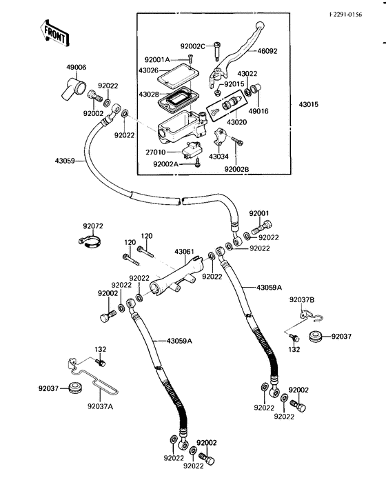Front master cylinder